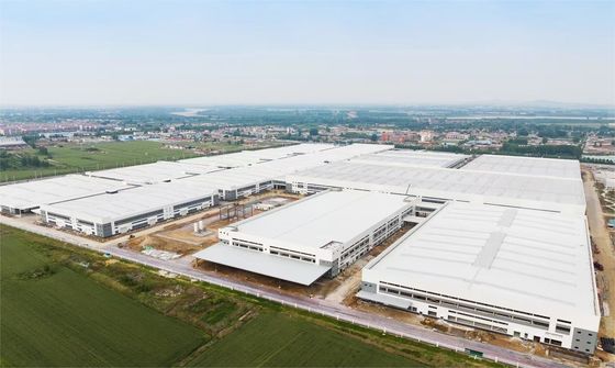 Geverfd portaal Rigid Frame Prefabricated Steel Structure Warehouse voor efficiëntie en stabiliteit