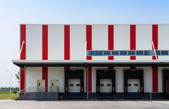 Vlekvrye goot voorgefabriceerd magazijngebouw met tekening BIM en enkel staal plaat dak ontwerp