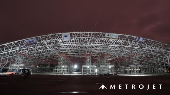 Commerciële hangar staalconstructie